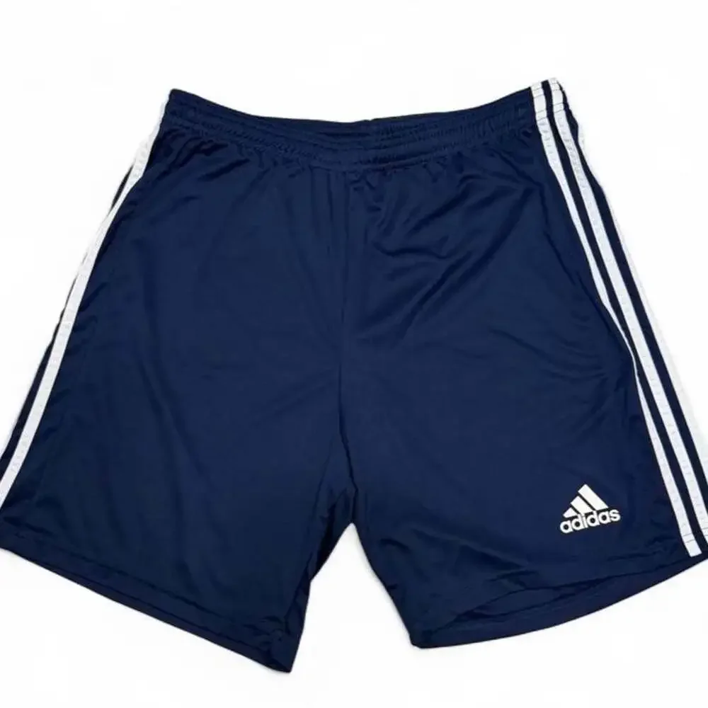 Adidas Aeroready Navy Blue 3-Stripe Athletic Shorts